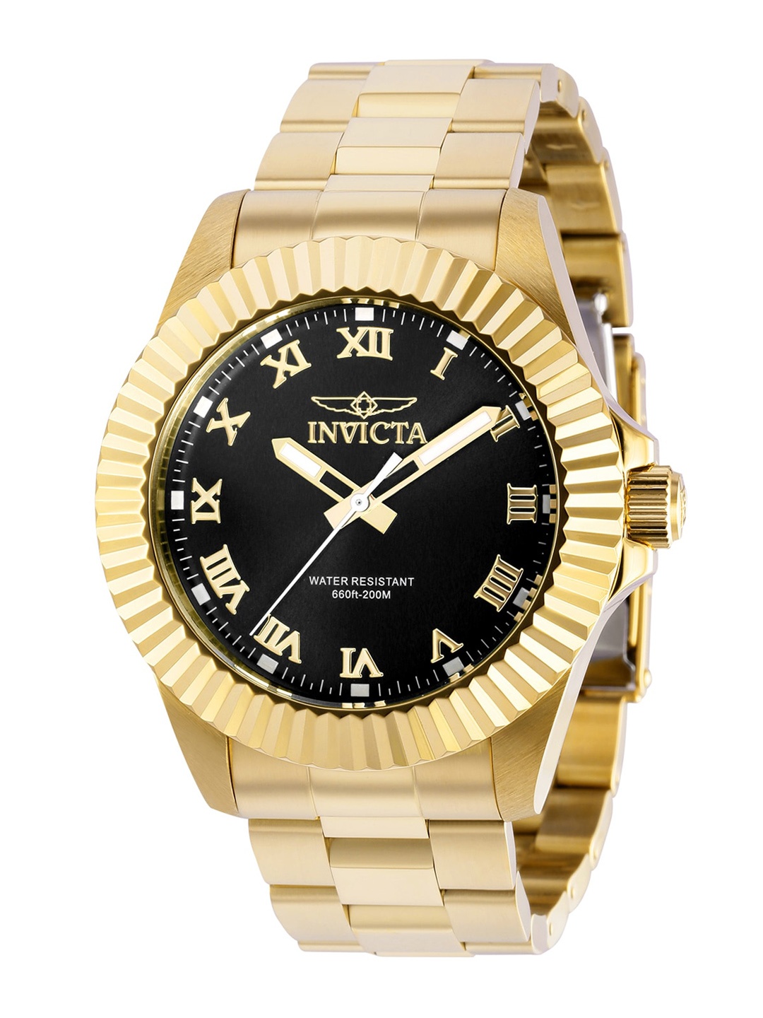 

Invicta Men Pro Diver Black Dial Quartz Analog Watch 37406, Gold