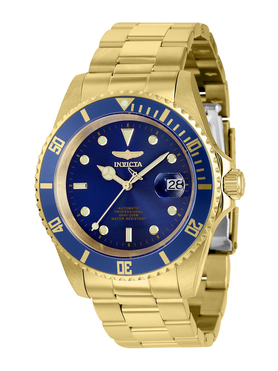 

Invicta Men BXL Pro Diver Blue Dial Automatic Analog Watch 8930OBXL, Gold