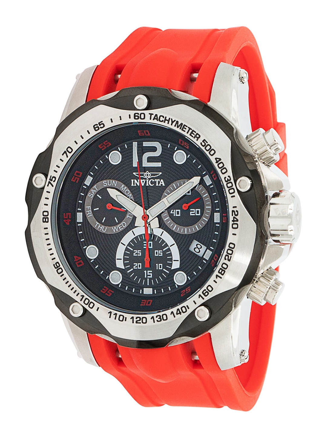 

Invicta Men Speedway Black Dial Chronograph Quartz Analog Watch 33934, Red