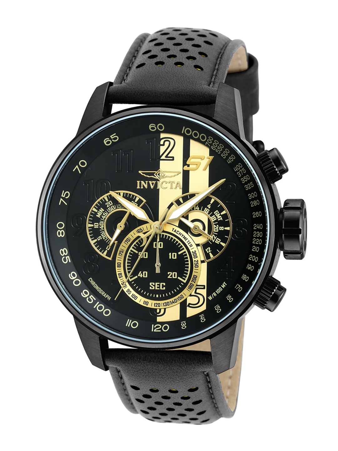 

Invicta Men S1 Rally Black Dial Chronograph Quartz Analog Watch 19289