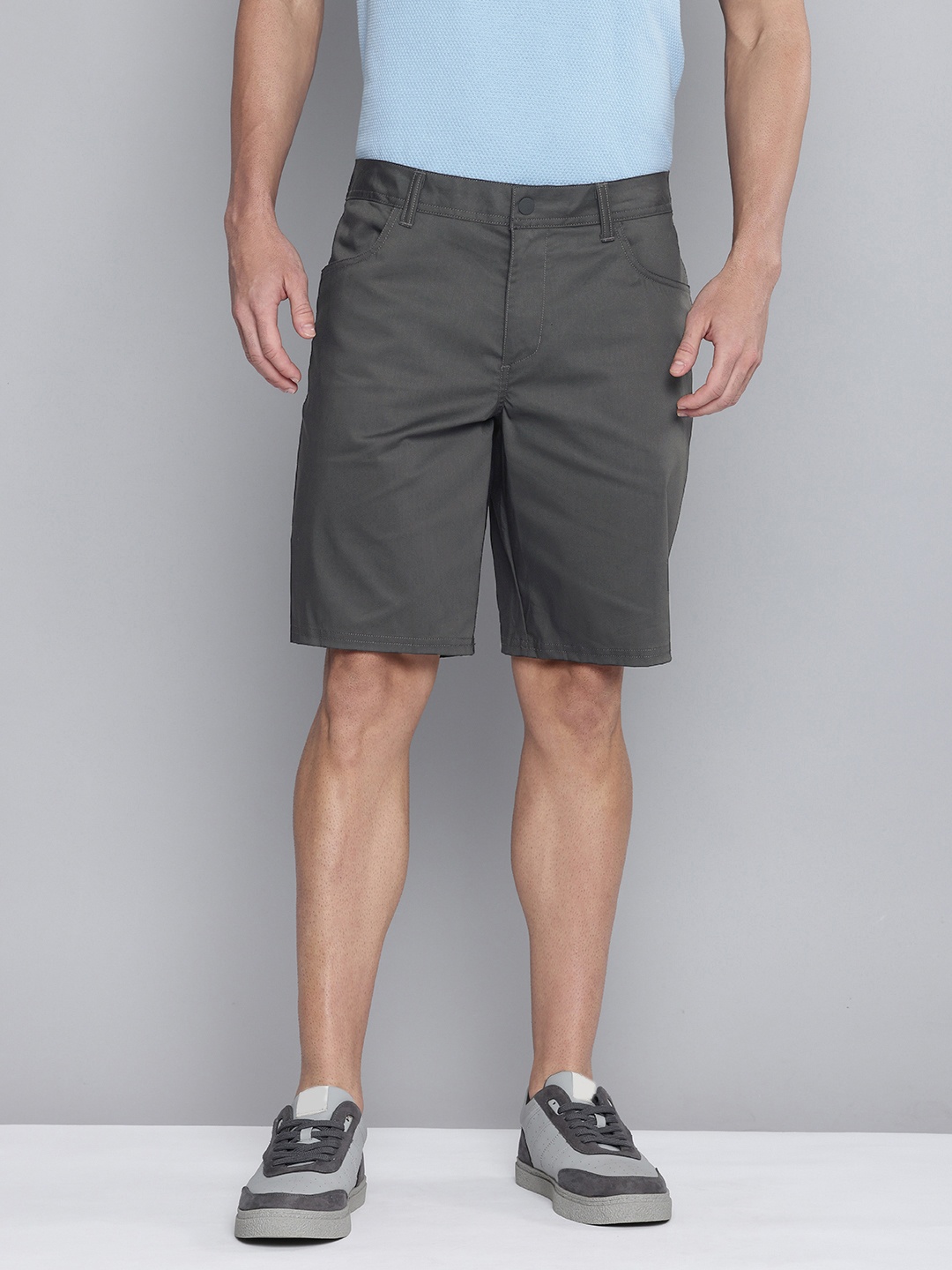 

Quechua By Decathlon Men Dark Grey Cotton Comfort Hiking Shorts, Charcoal