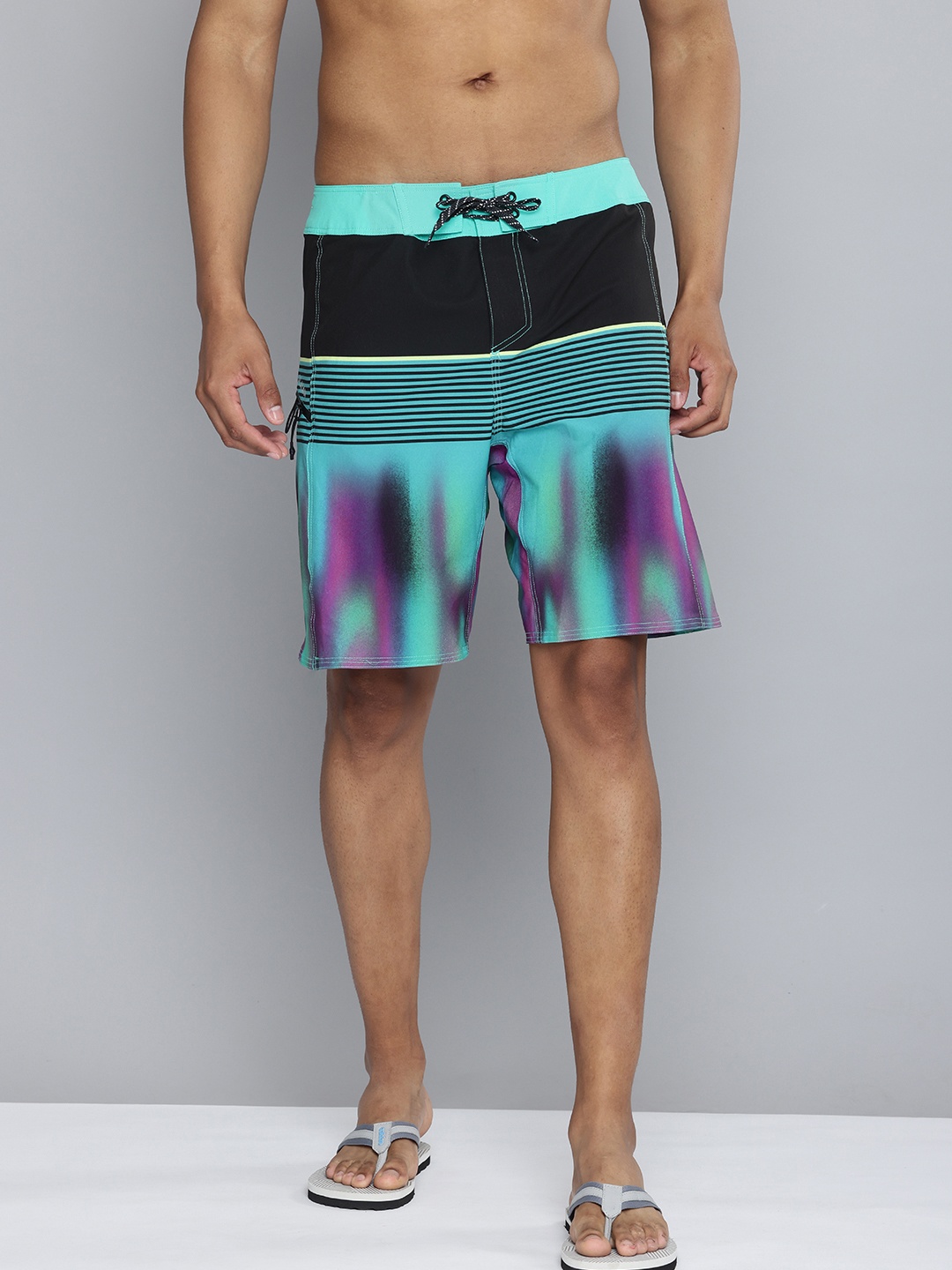 OLAIAN By Decathlon Men Surfing Sports Boardshorts, Green