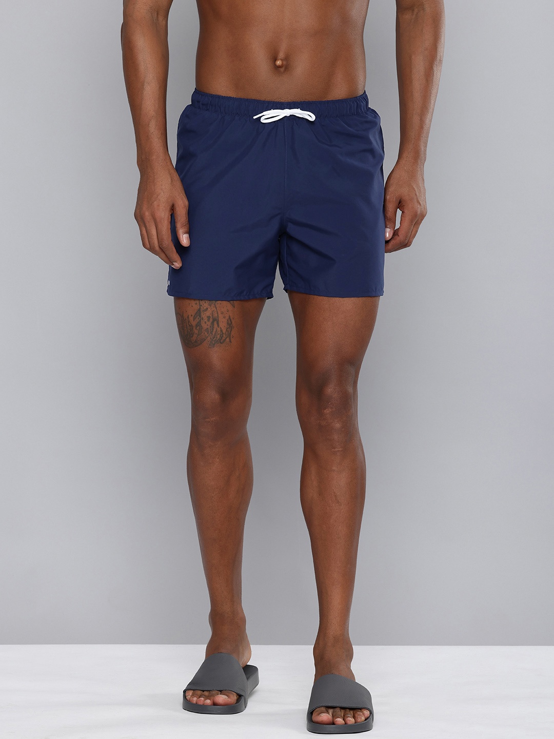 

OLAIAN By Decathlon Men Surfing Shorts With Attached Inner Brief, Navy blue