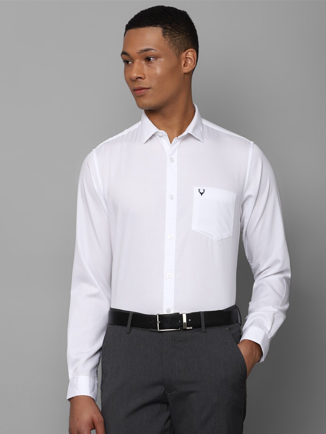 

Allen Solly Slim Fit Spread Collar Long Sleeves Cotton Formal Shirt, White