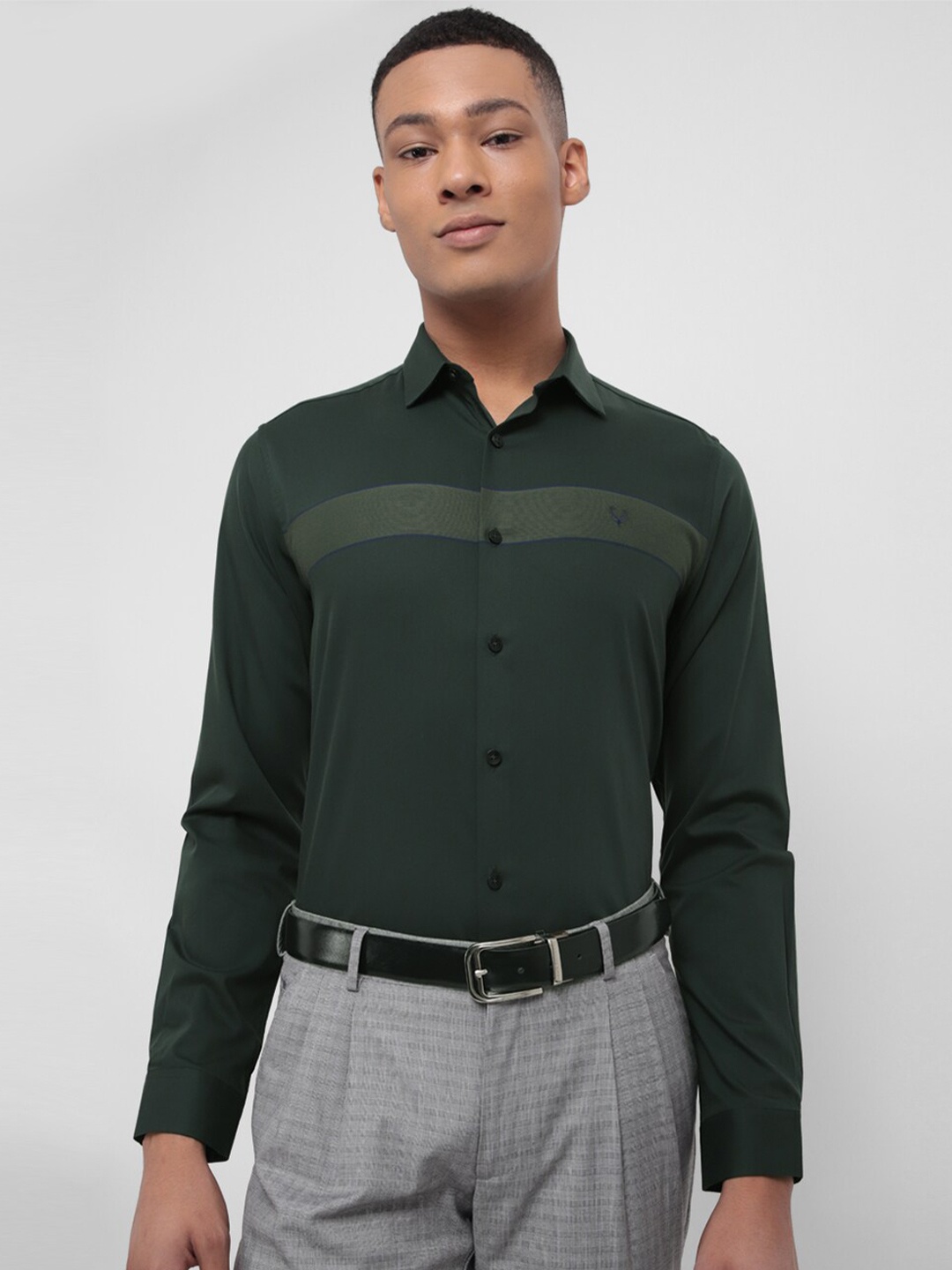 

Allen Solly Slim Fit Pure Cotton Formal Shirt, Green