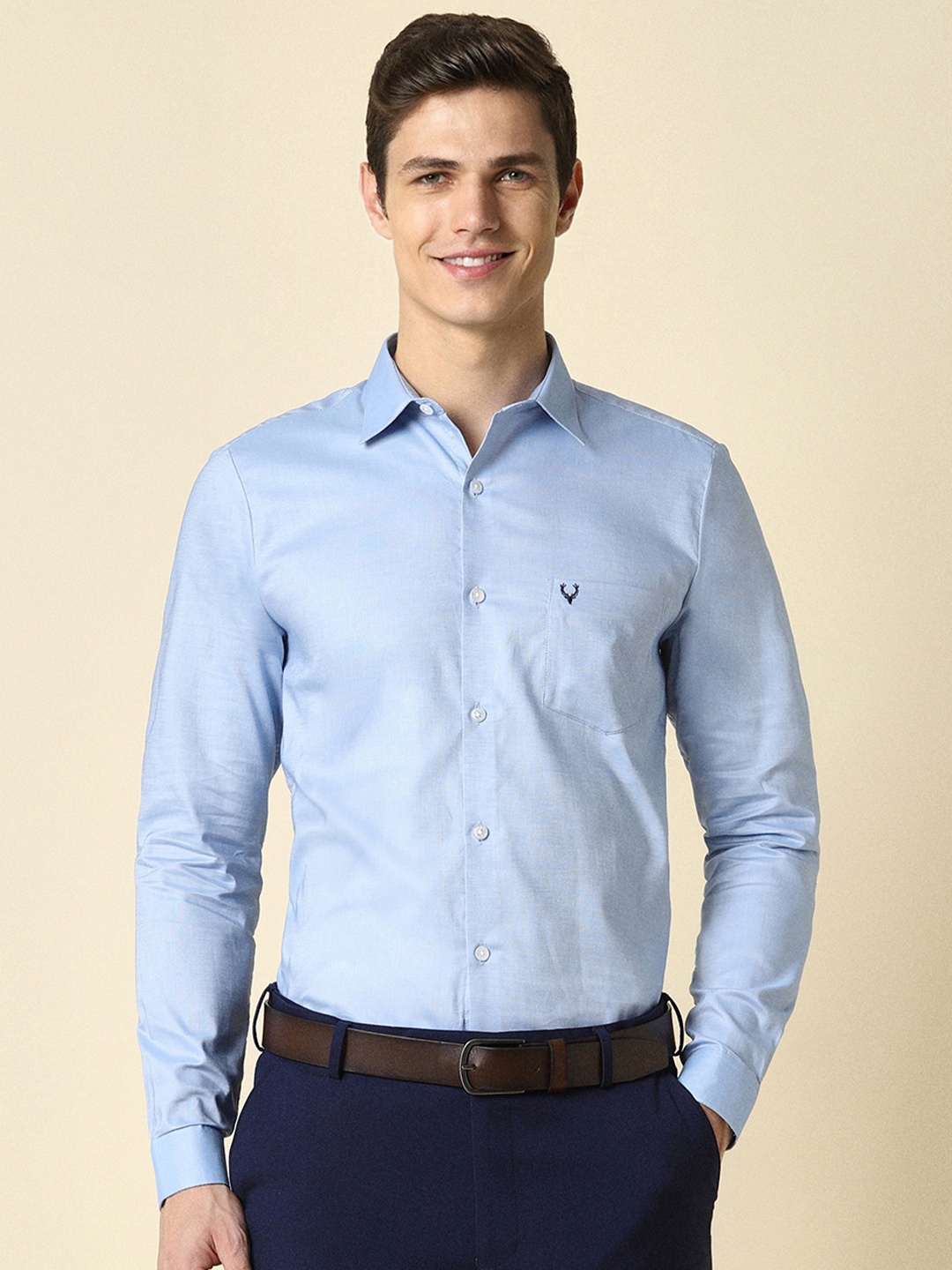 

Allen Solly Slim Fit Opaque Formal Shirt, Blue