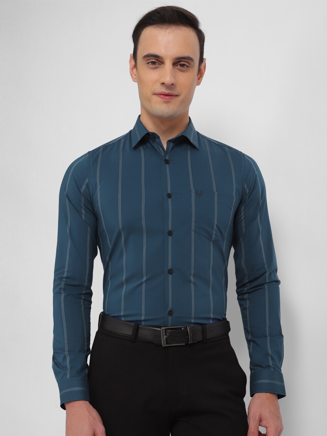 

Allen Solly Vertical Striped Slim Fit Formal Shirt, Blue