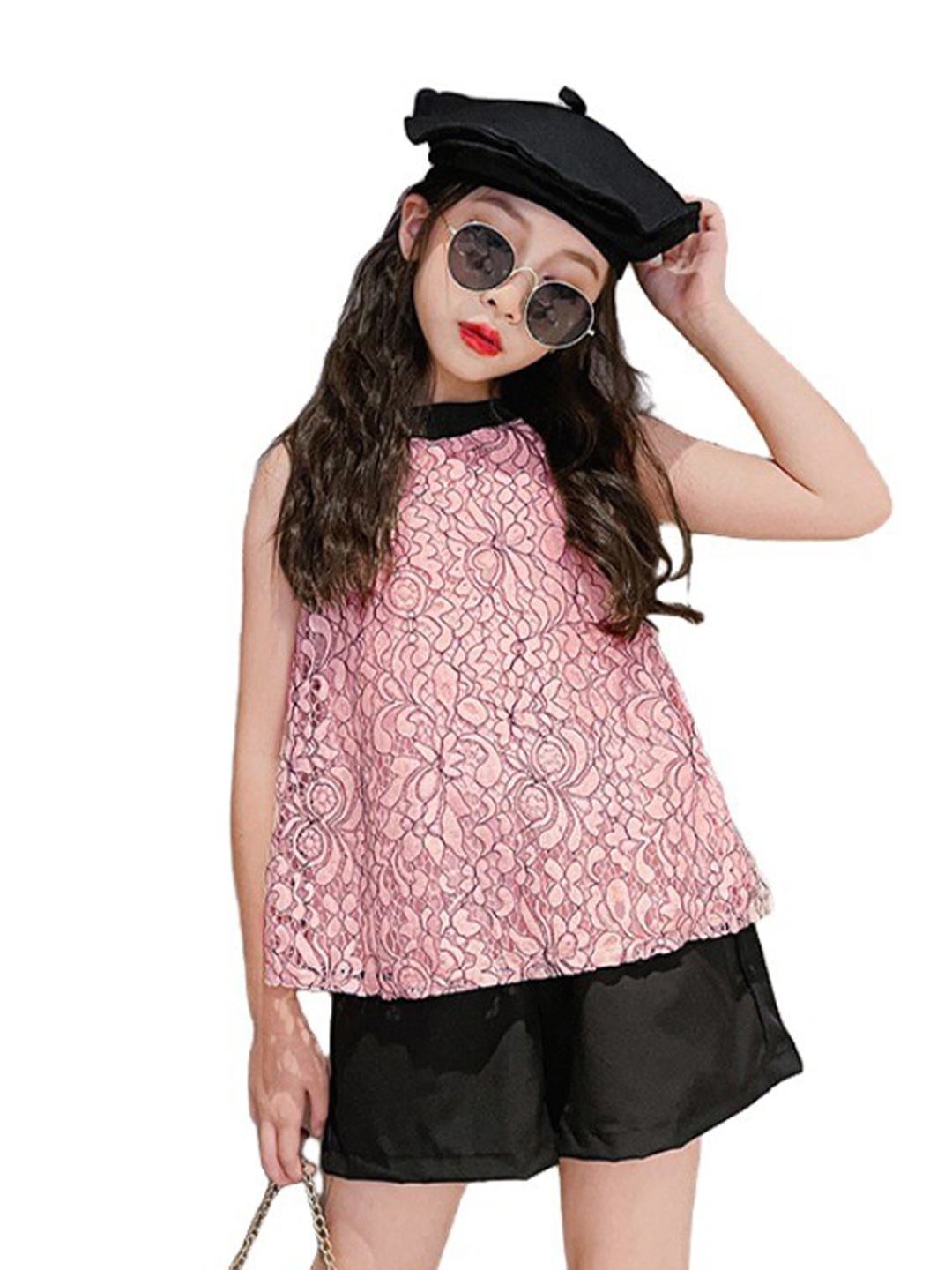 

StyleCast x Revolte Girls Printed Top with Shorts, Pink