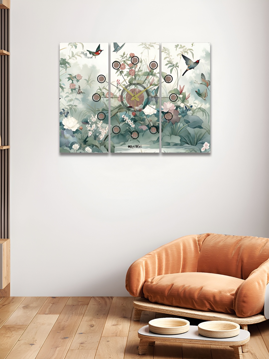 

OLIVE TREE Green & Blue Printed Contemporary Wall Clock