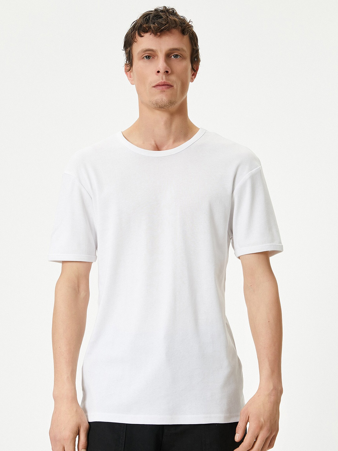 

Koton Round Neck Pure Cotton T-shirt, White