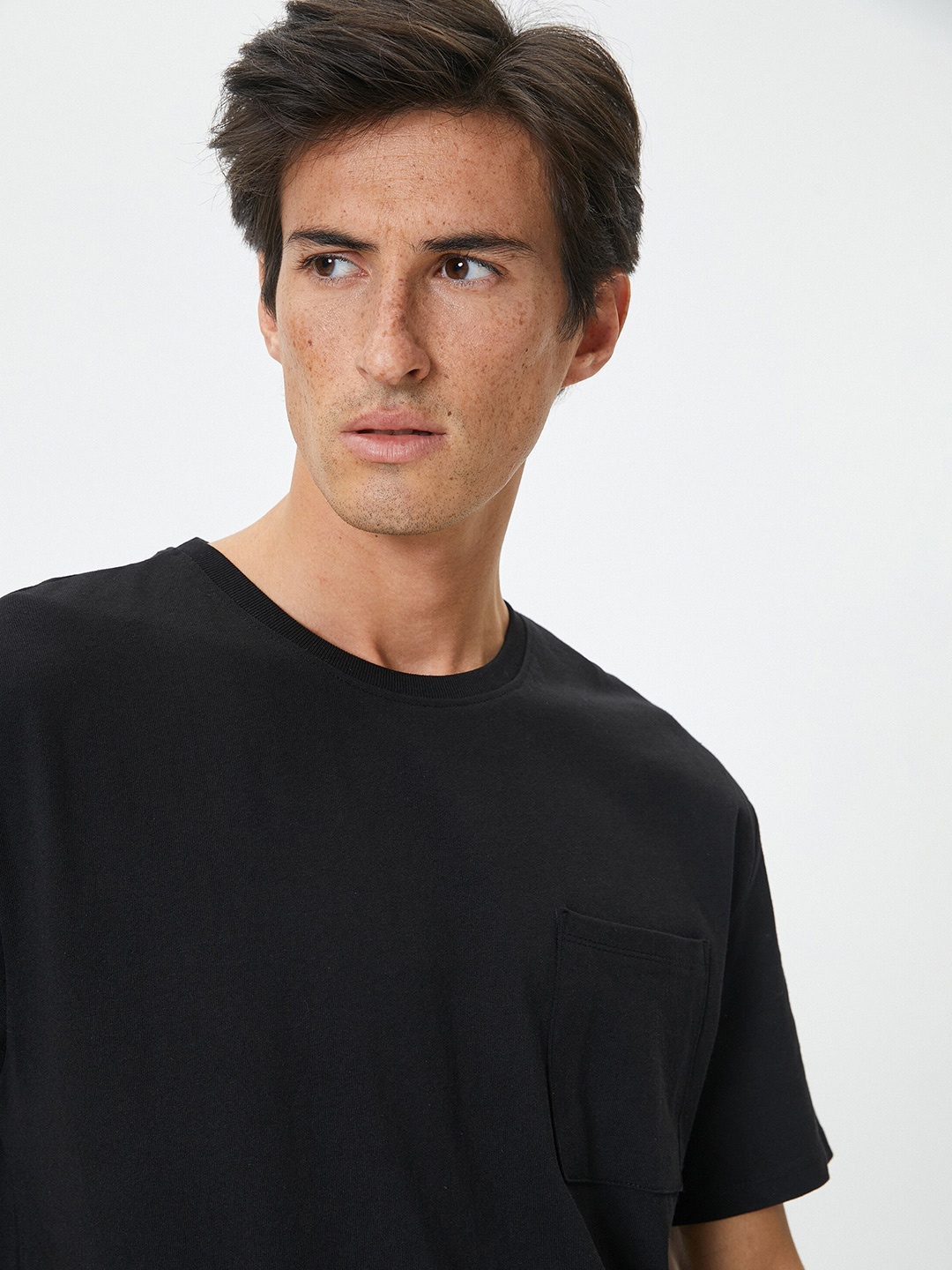 

Koton Round Neck Pure Cotton T-shirt, Black