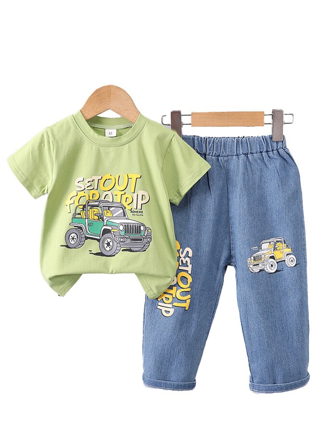 

StyleCast x Revolte Boys Printed T-shirt with Trousers, Green
