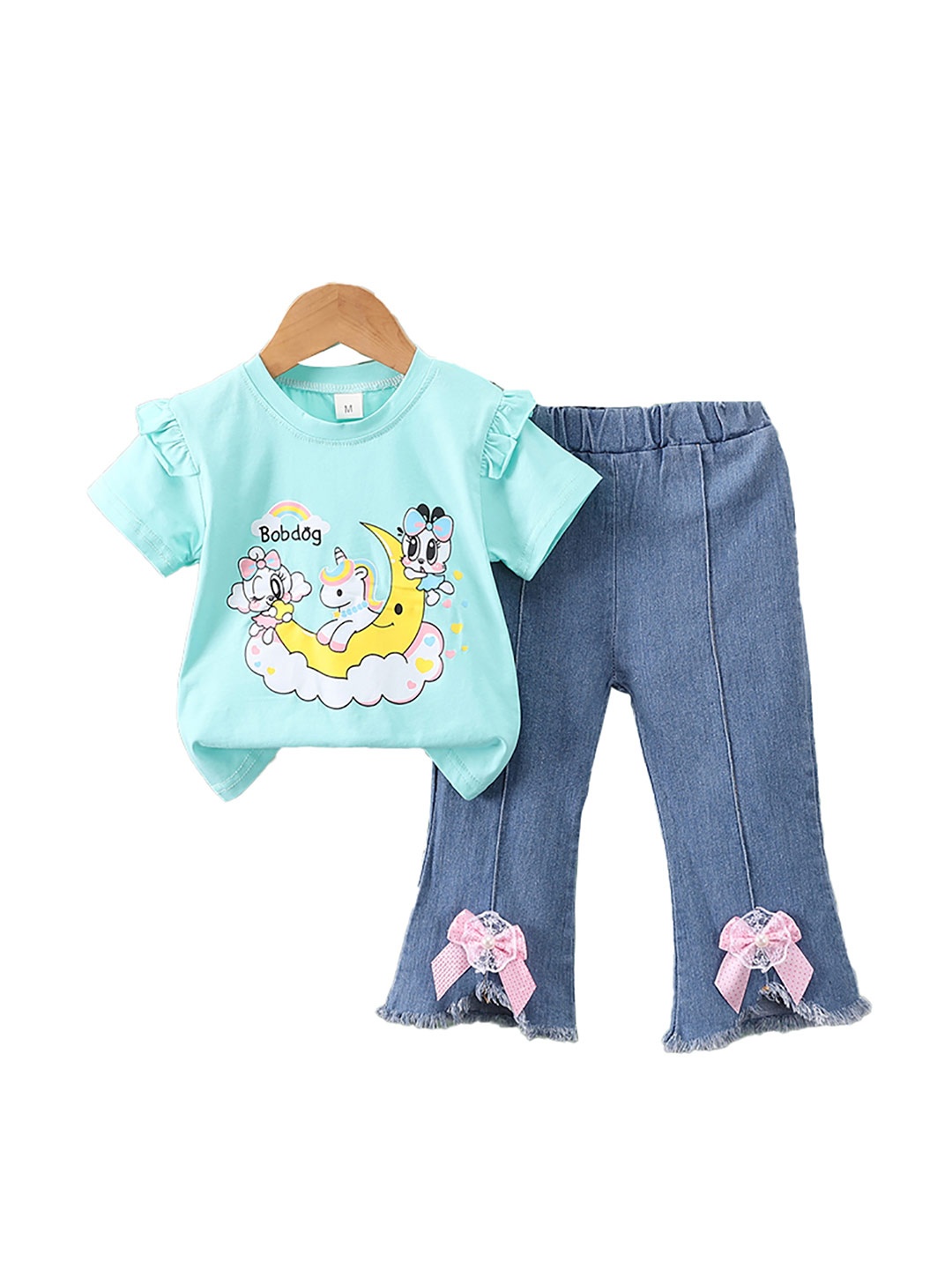 

StyleCast x Revolte Girls Printed Top with Trousers, Green
