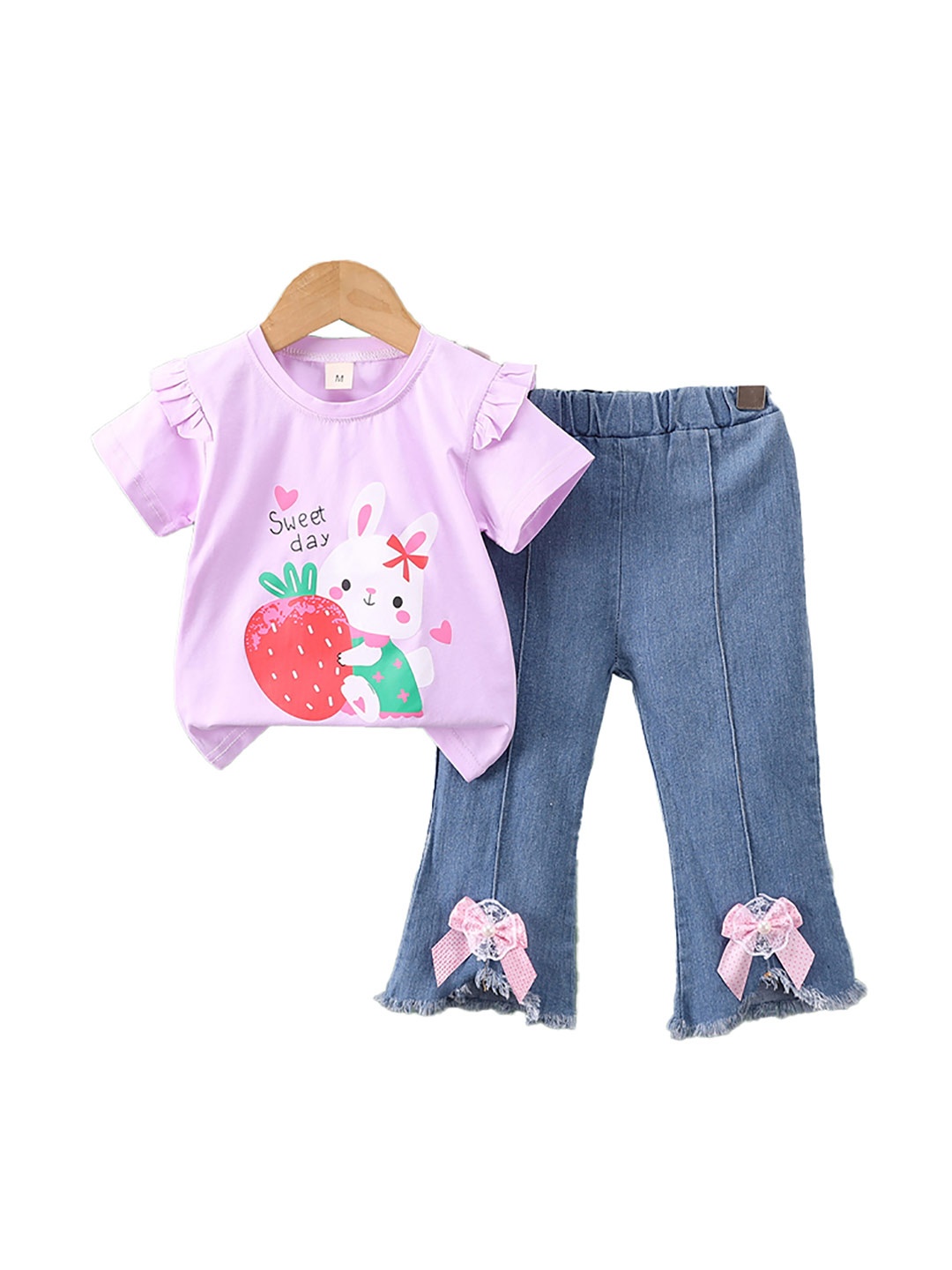 

StyleCast x Revolte Girls Printed Top with Trousers, Purple
