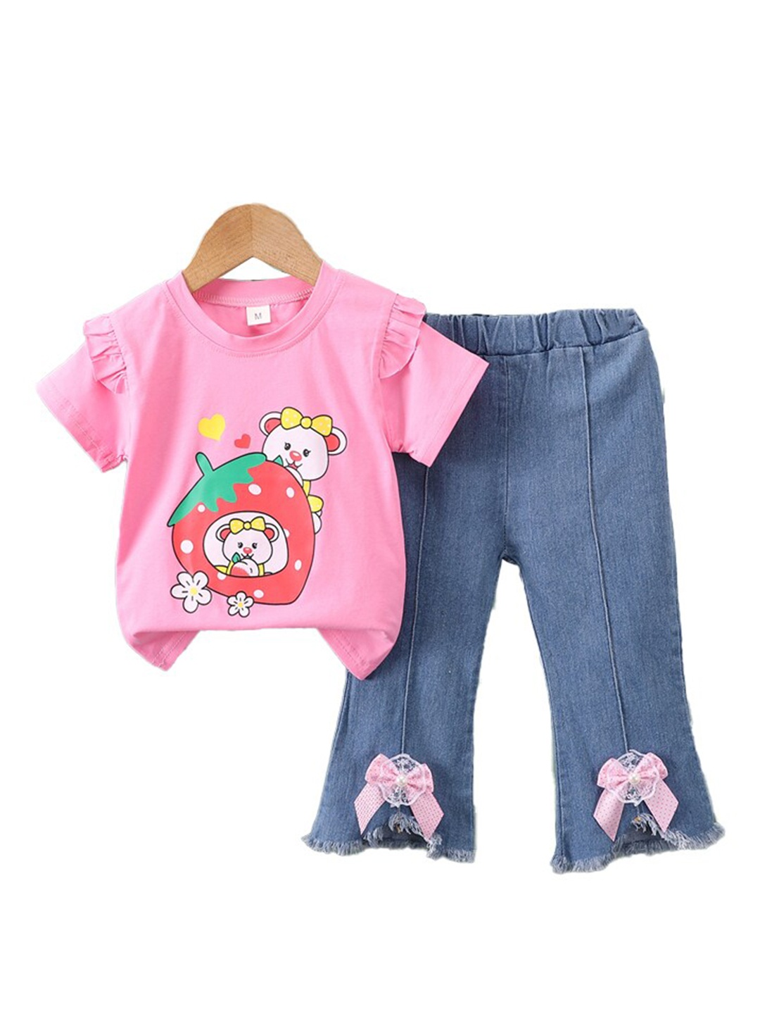 

StyleCast x Revolte Girls Printed T-shirt with Trousers, Fuchsia
