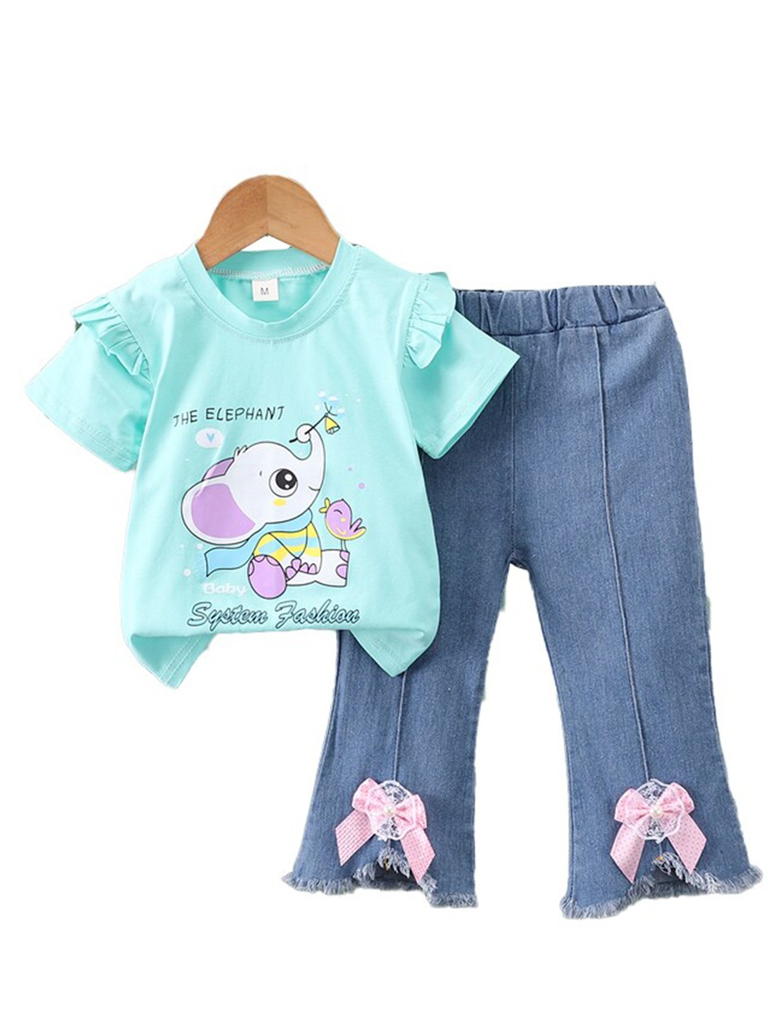 

StyleCast x Revolte Girls Printed Top with Trousers, Green