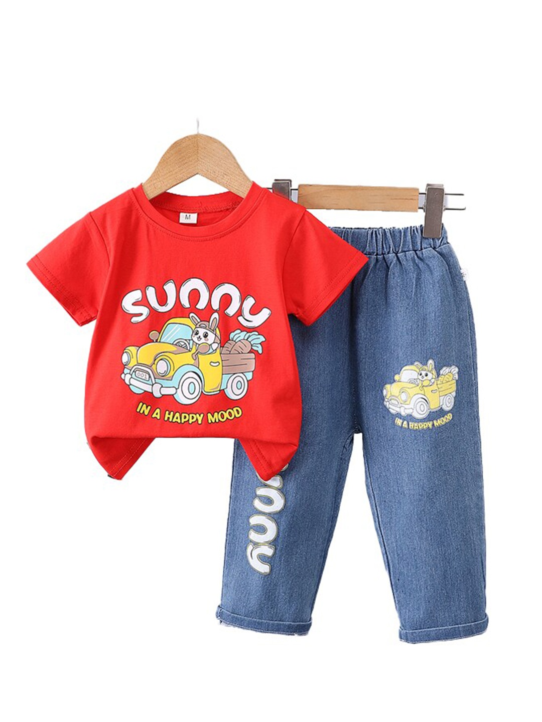 

StyleCast x Revolte Boys Printed T-shirt with Trousers, Red