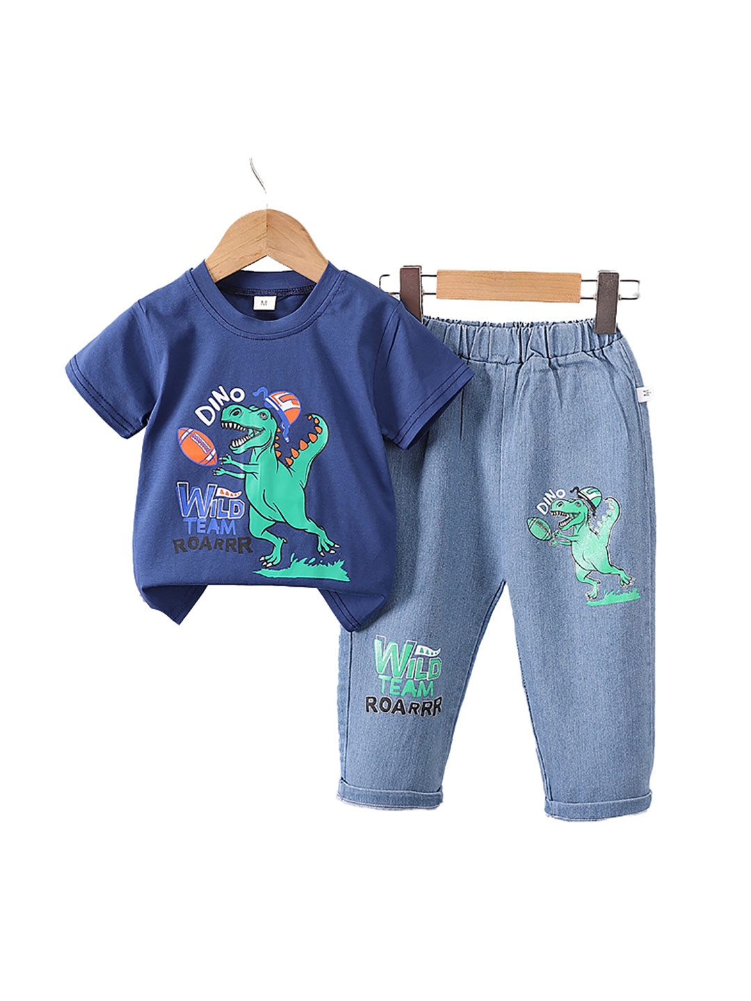 

StyleCast x Revolte Boys Printed T-shirt with Trousers, Navy blue