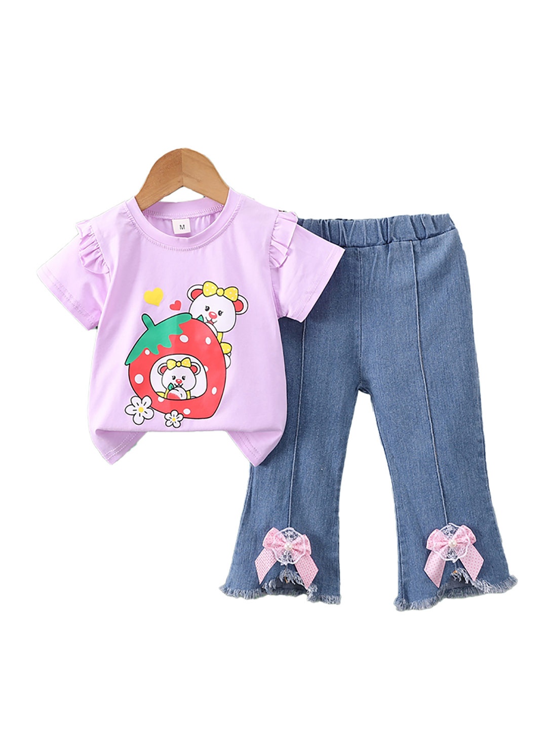 

StyleCast x Revolte Girls Printed Top with Trousers, Purple