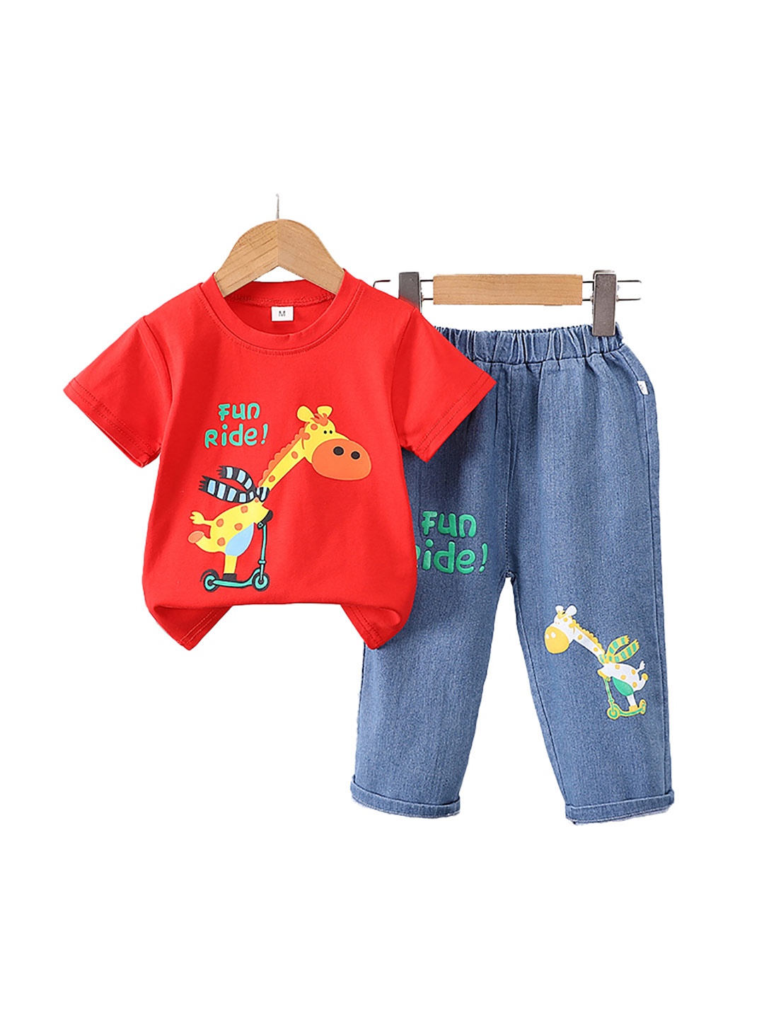

StyleCast x Revolte Boys Printed T-shirt with Trousers, Red