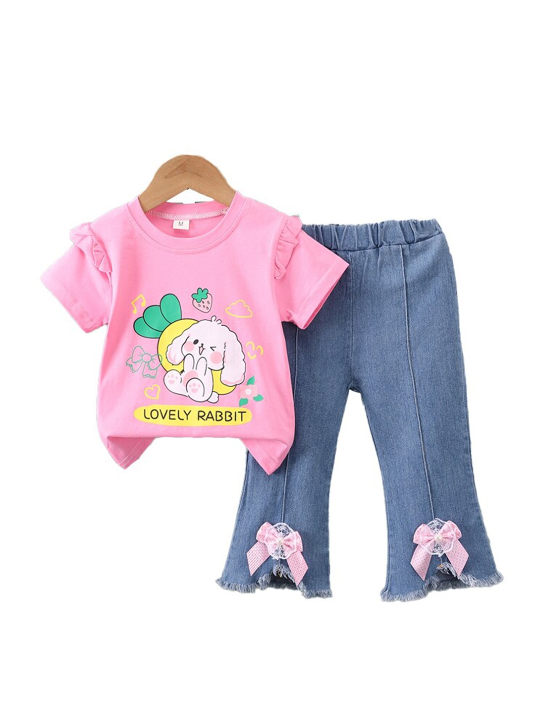 

StyleCast x Revolte Girls Printed Top with Trousers, Fuchsia
