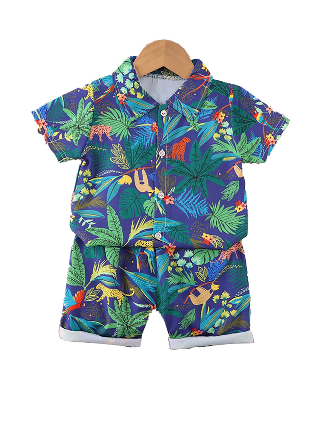 

StyleCast x Revolte Boys Printed Shirt with Shorts, Purple