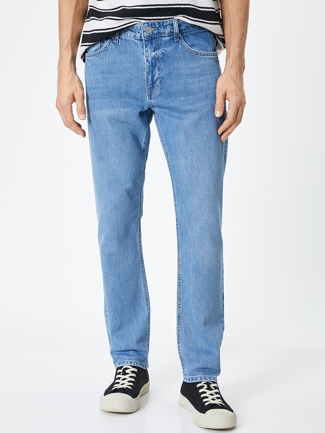 

Koton Men Mid Rise Cotton Trousers, Blue