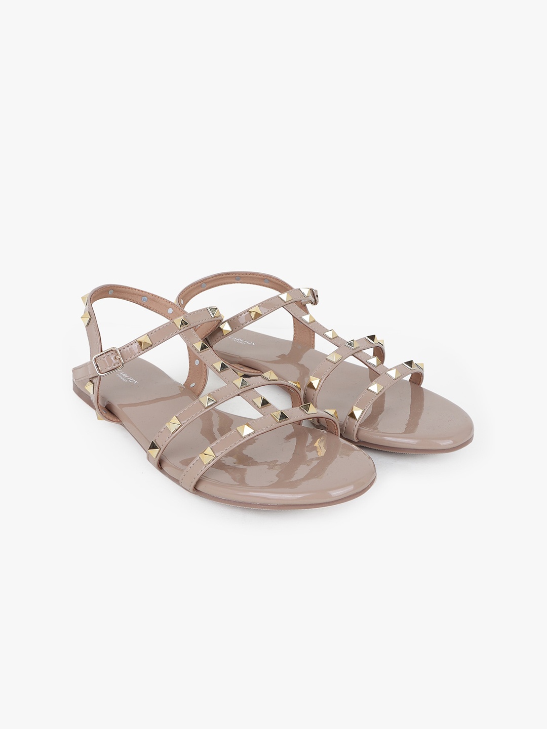 

Carlton London Strappy Embellished Open Toe Flats, Mauve