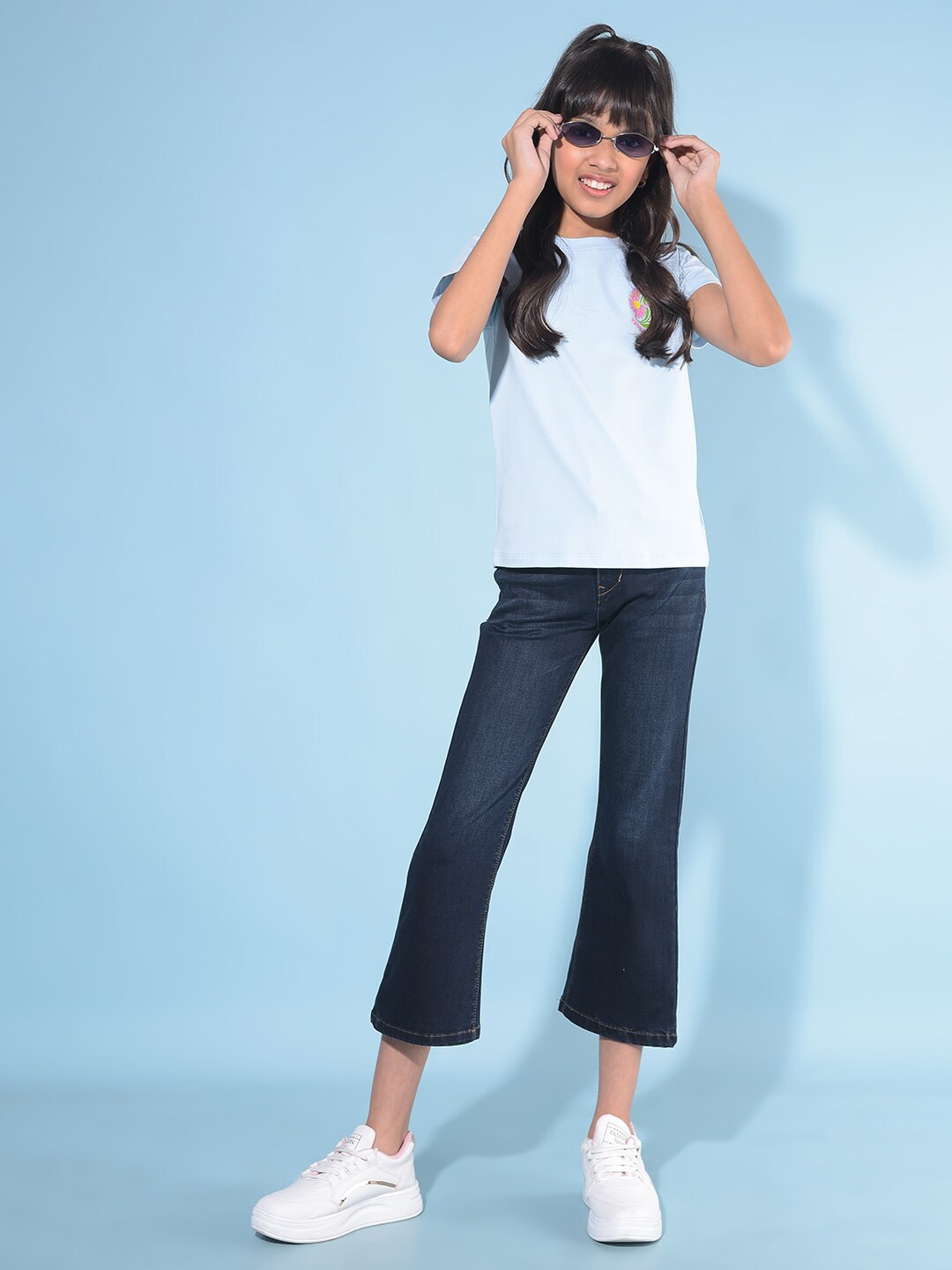 

Crimsoune Club Girls Slim Fit T-shirt, Blue