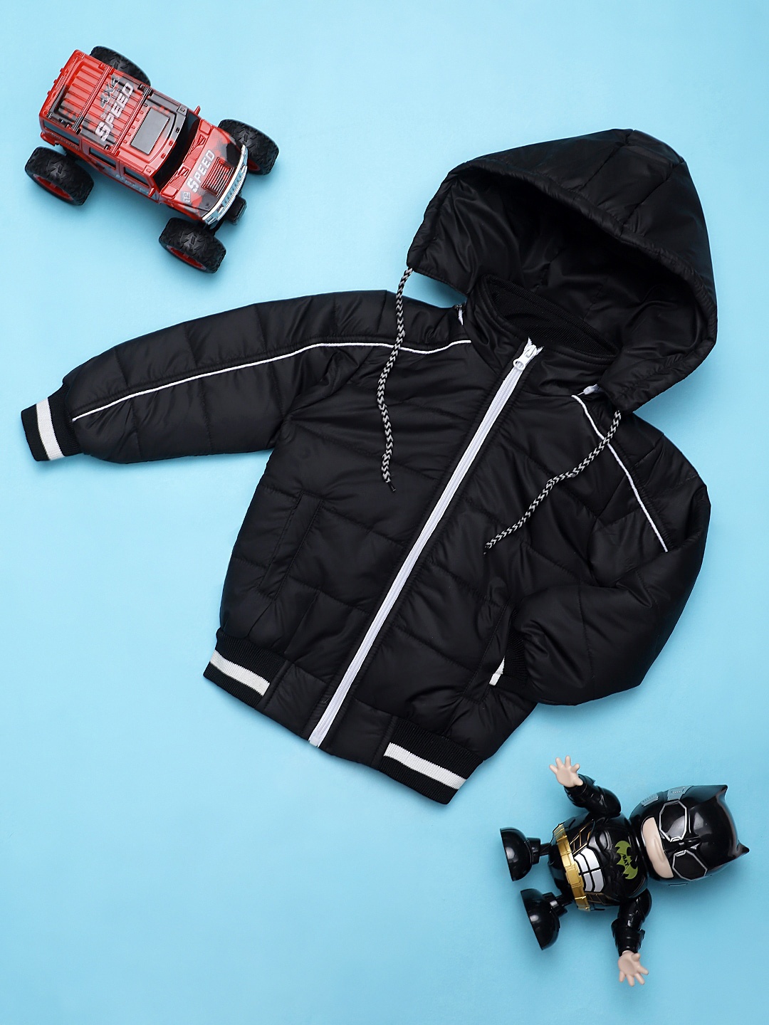 

BAESD Boys Hooded Long Sleeves Puffer Jacket, Black