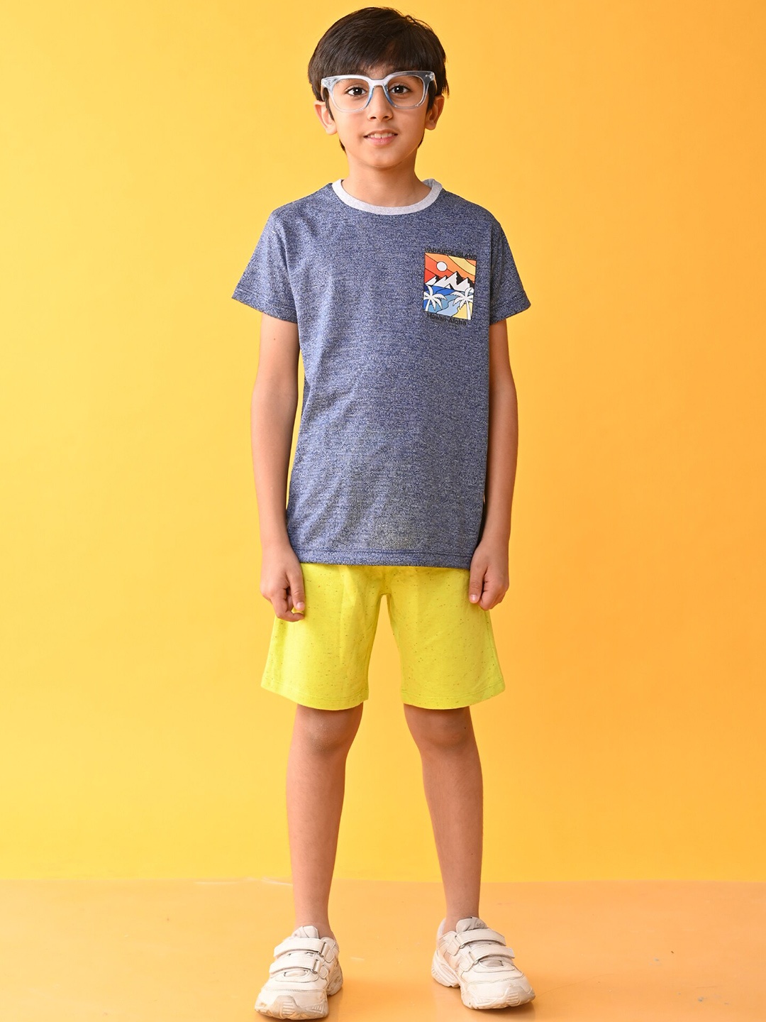 

Anthrilo Boys Printed T-shirt with Shorts, Blue