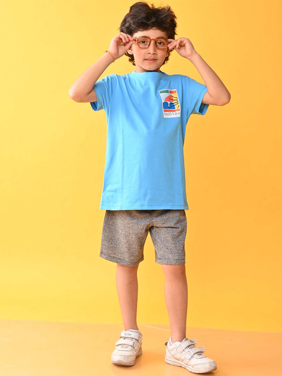 

Anthrilo Boys Printed T-shirt with Shorts, Blue