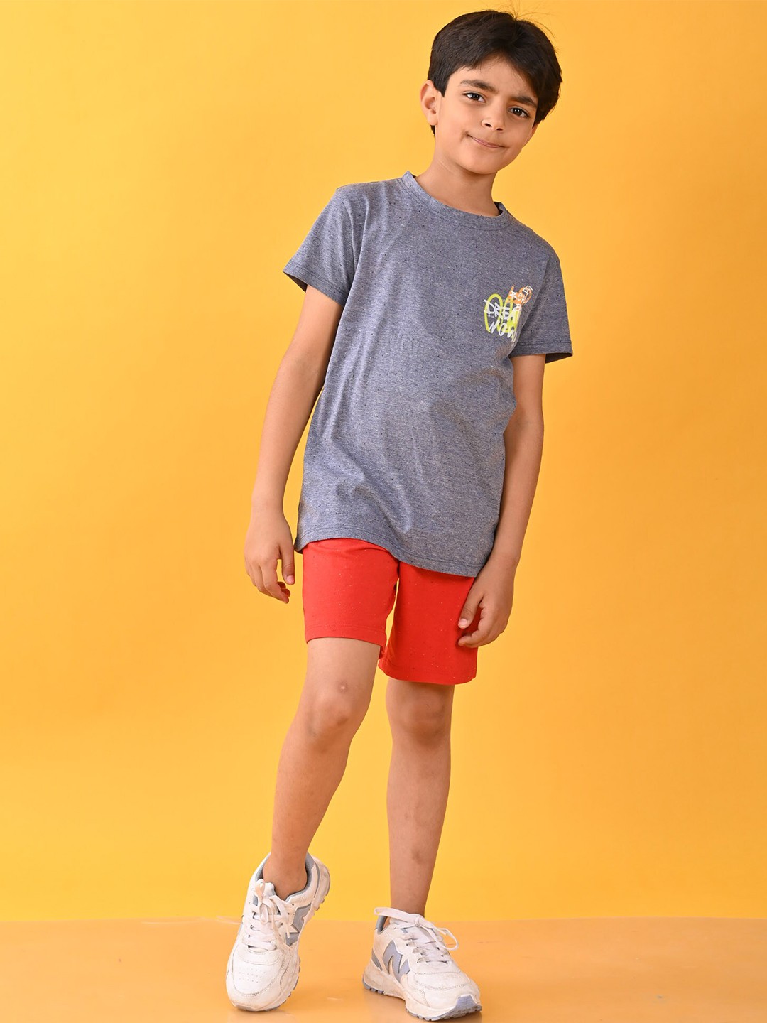 

Anthrilo Boys Printed T-shirt with Shorts, Blue