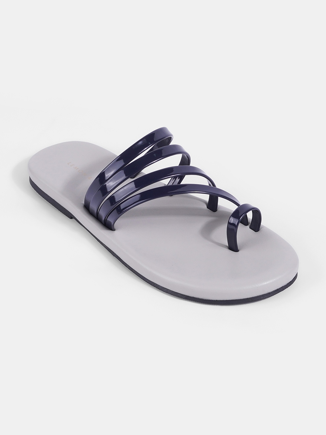 

LEMON & PEPPER Strappy One Toe Flats, Navy blue