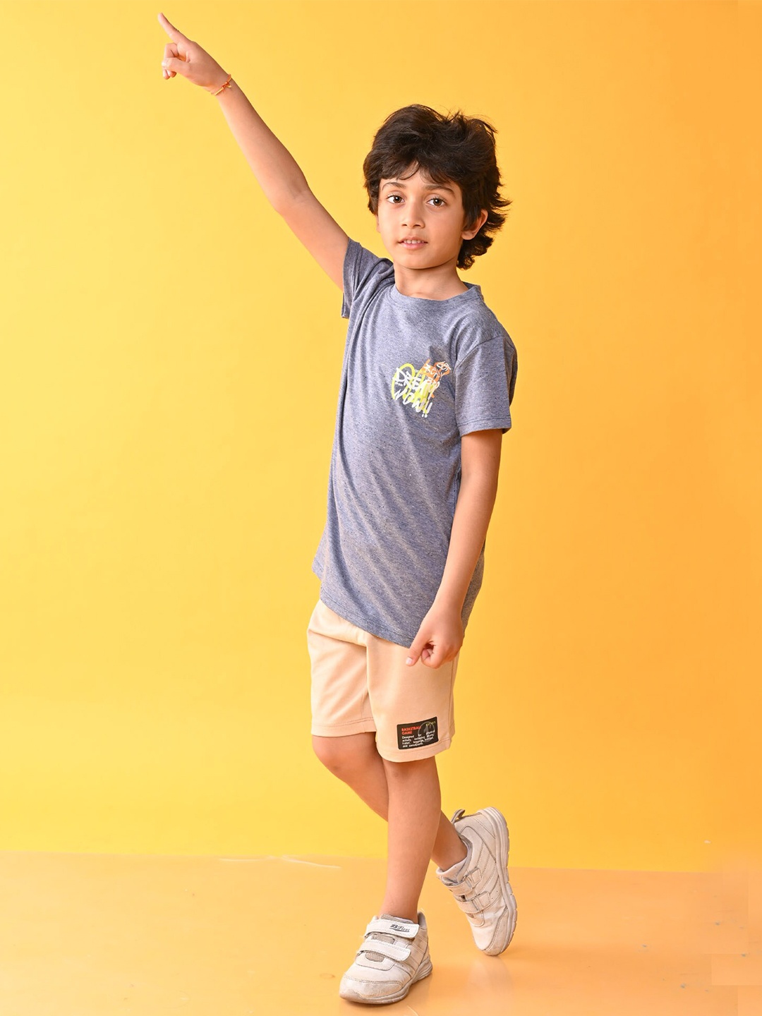 

Anthrilo Boys Printed T-shirt with Shorts, Blue