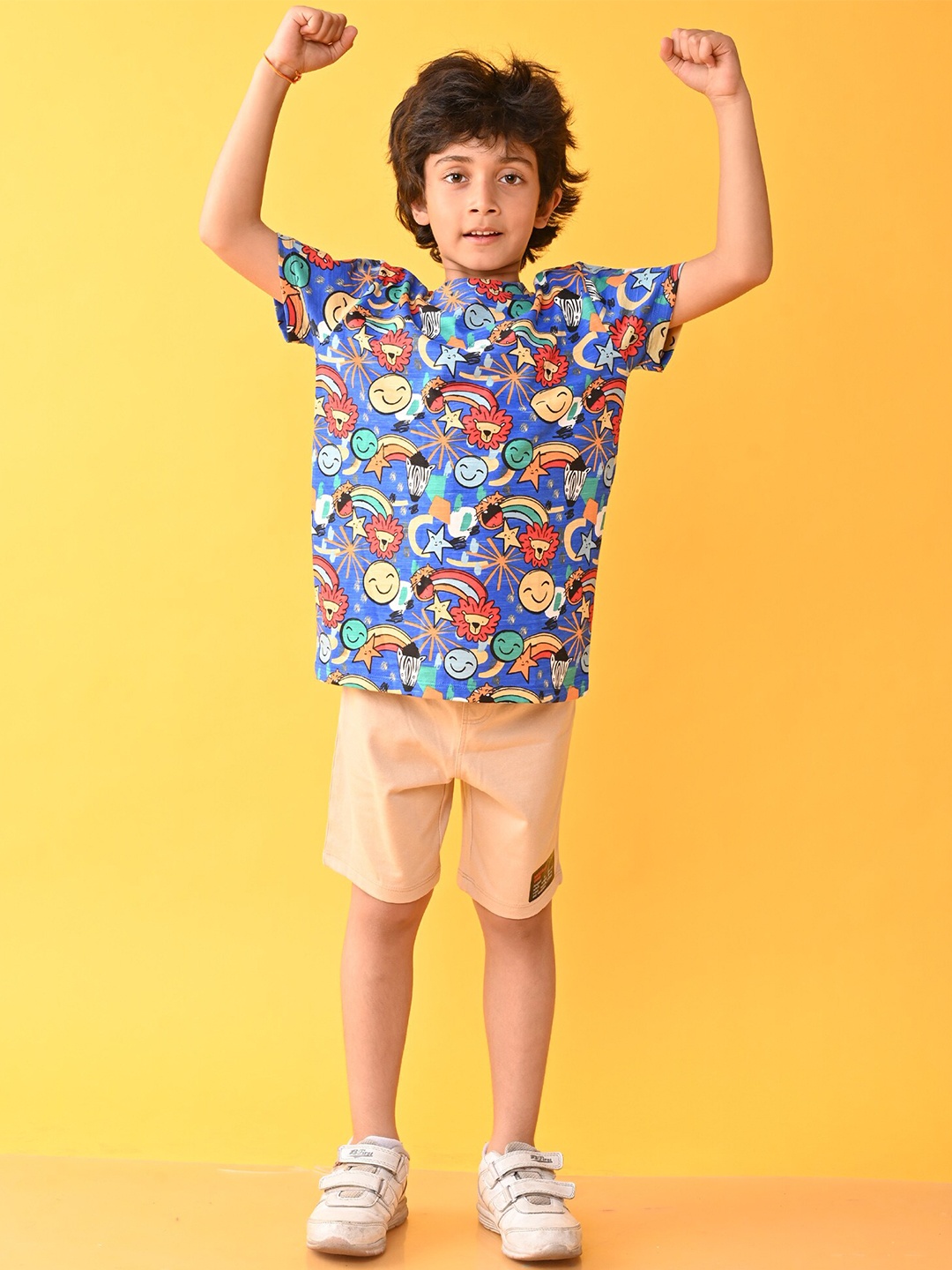 

Anthrilo Boys Printed T-shirt with Shorts, Blue