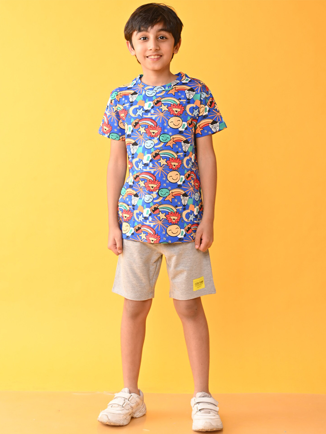 

Anthrilo Boys Printed T-shirt with Shorts, Blue