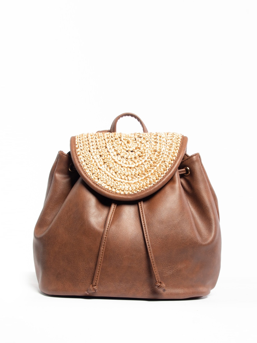 

WABASTA Embellished PU Structured Backpacks, Beige
