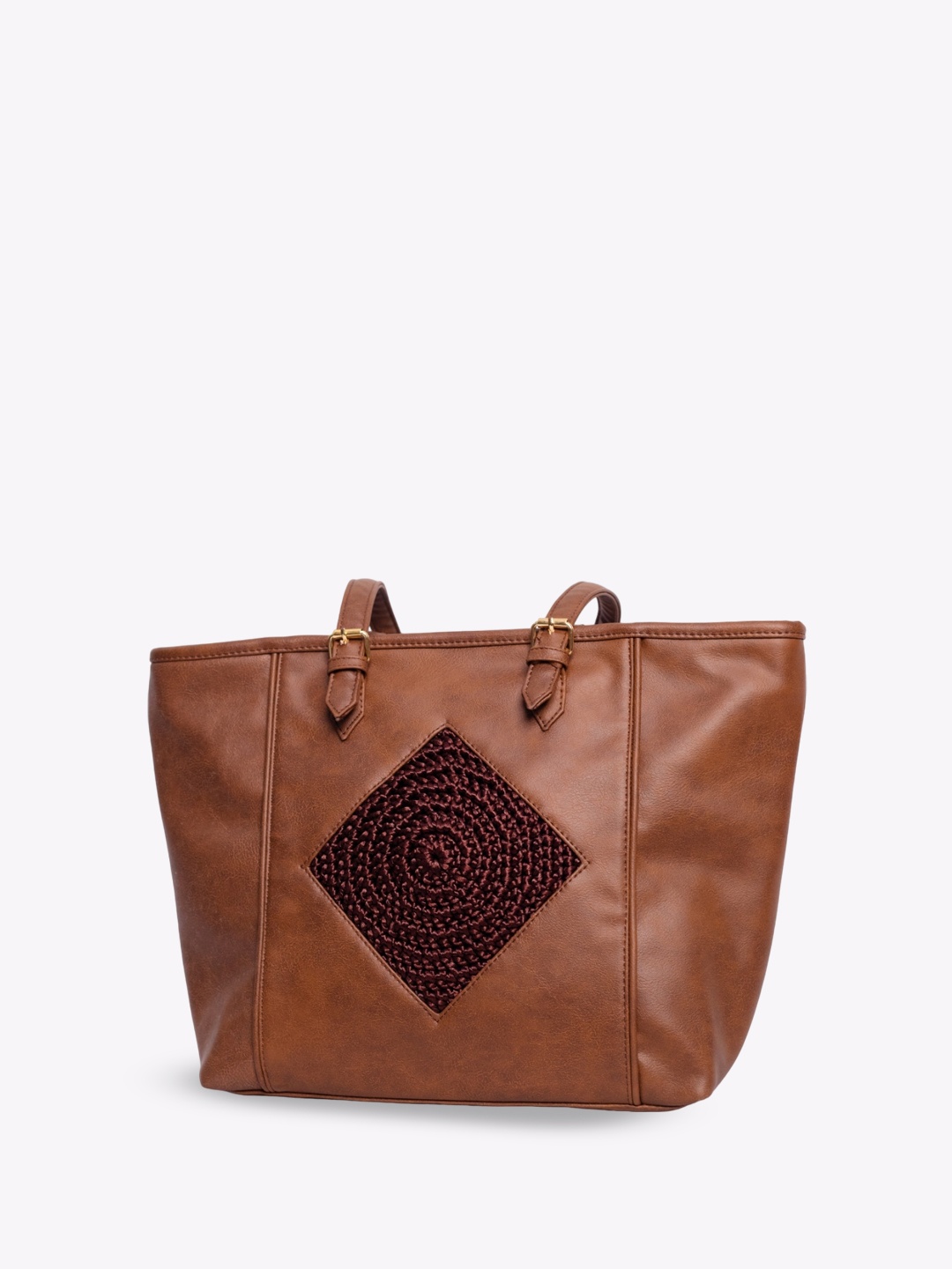 

WABASTA Oversized Structured Shoulder Bag, Brown