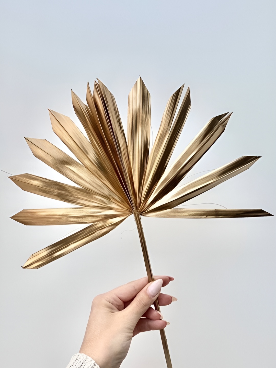 

ArteCasa Gold-Toned 5 Pieces Palm Artificial Flower