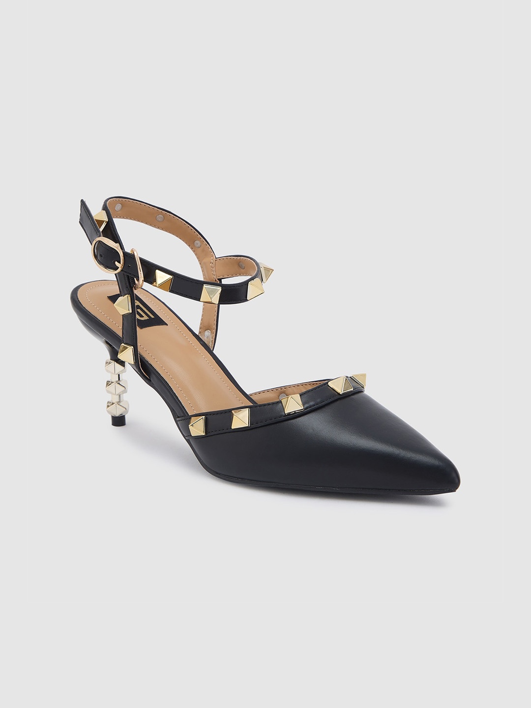 

Sole To Soul Embellished Pointed Toe Slim Heeled Pumps, Black