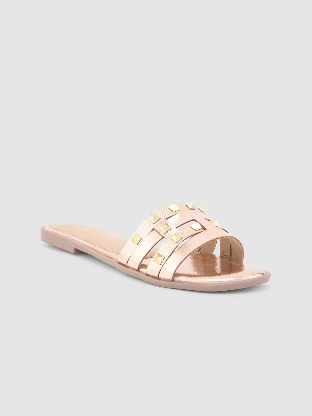

Sole To Soul Embellished Open Toe Flats, Champagne