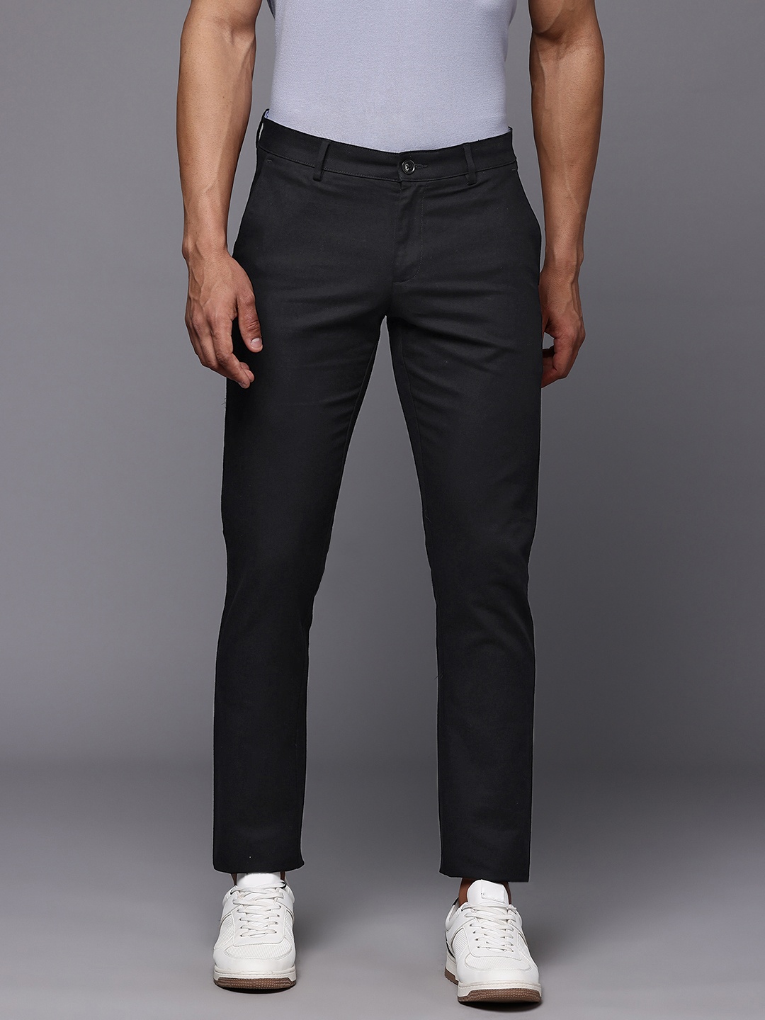 

Allen Solly Men Smart Slim Fit Chinos, Black