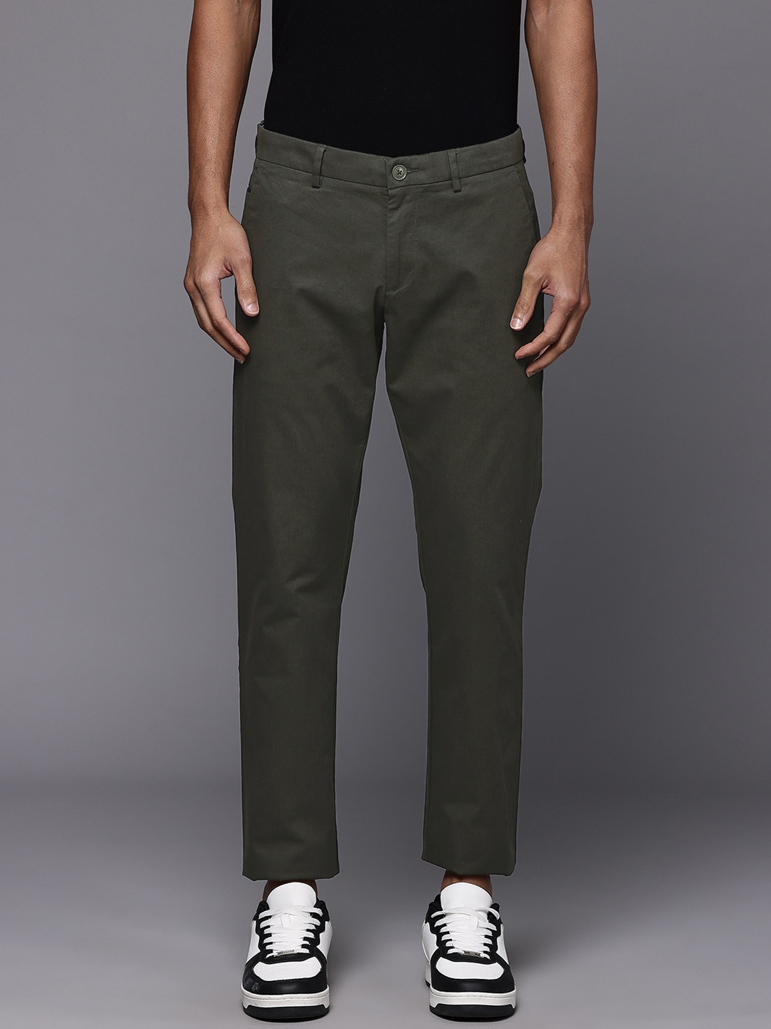 

Allen Solly Men Smart Slim Fit Chinos, Olive