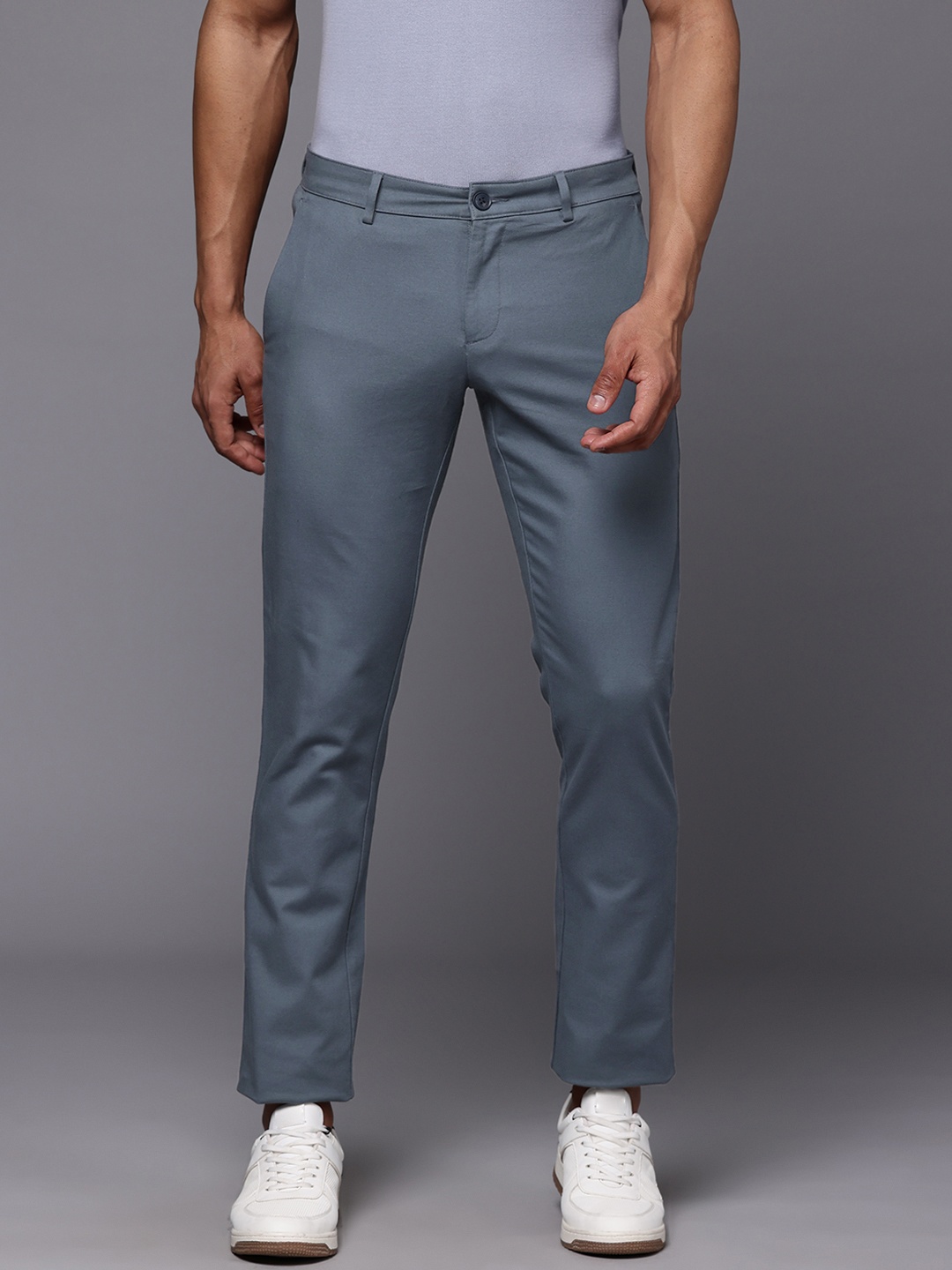 

Allen Solly Men Smart Slim Fit Chinos, Grey