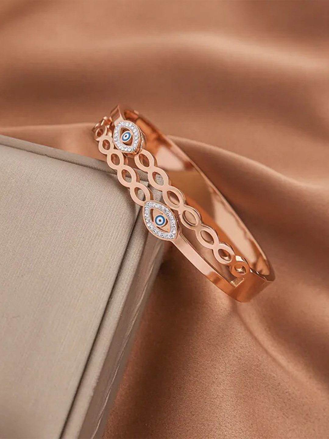 

VIEN Women Rose Gold-Plated Bangle-Style Bracelet