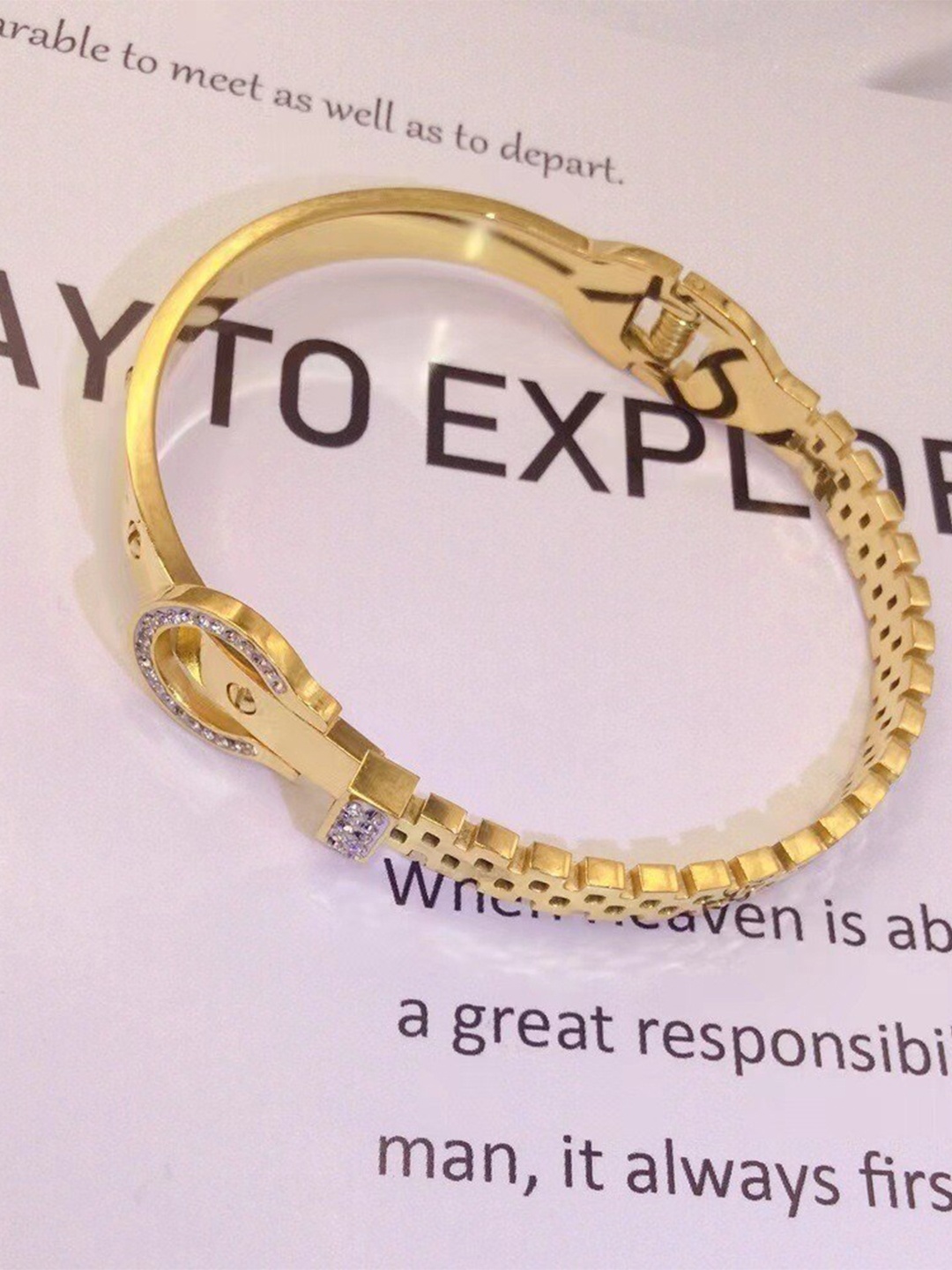 

VIEN Women Gold-Plated Bangle-Style Bracelet