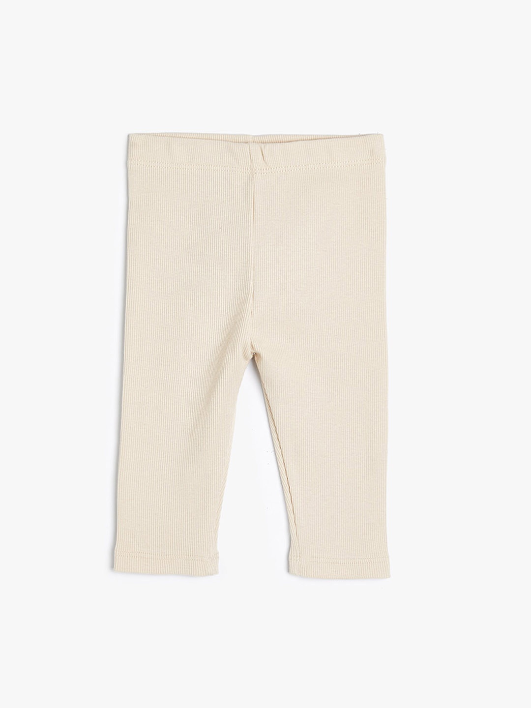 

Koton Girls Self-Design Mid-Rise Leggings, Beige