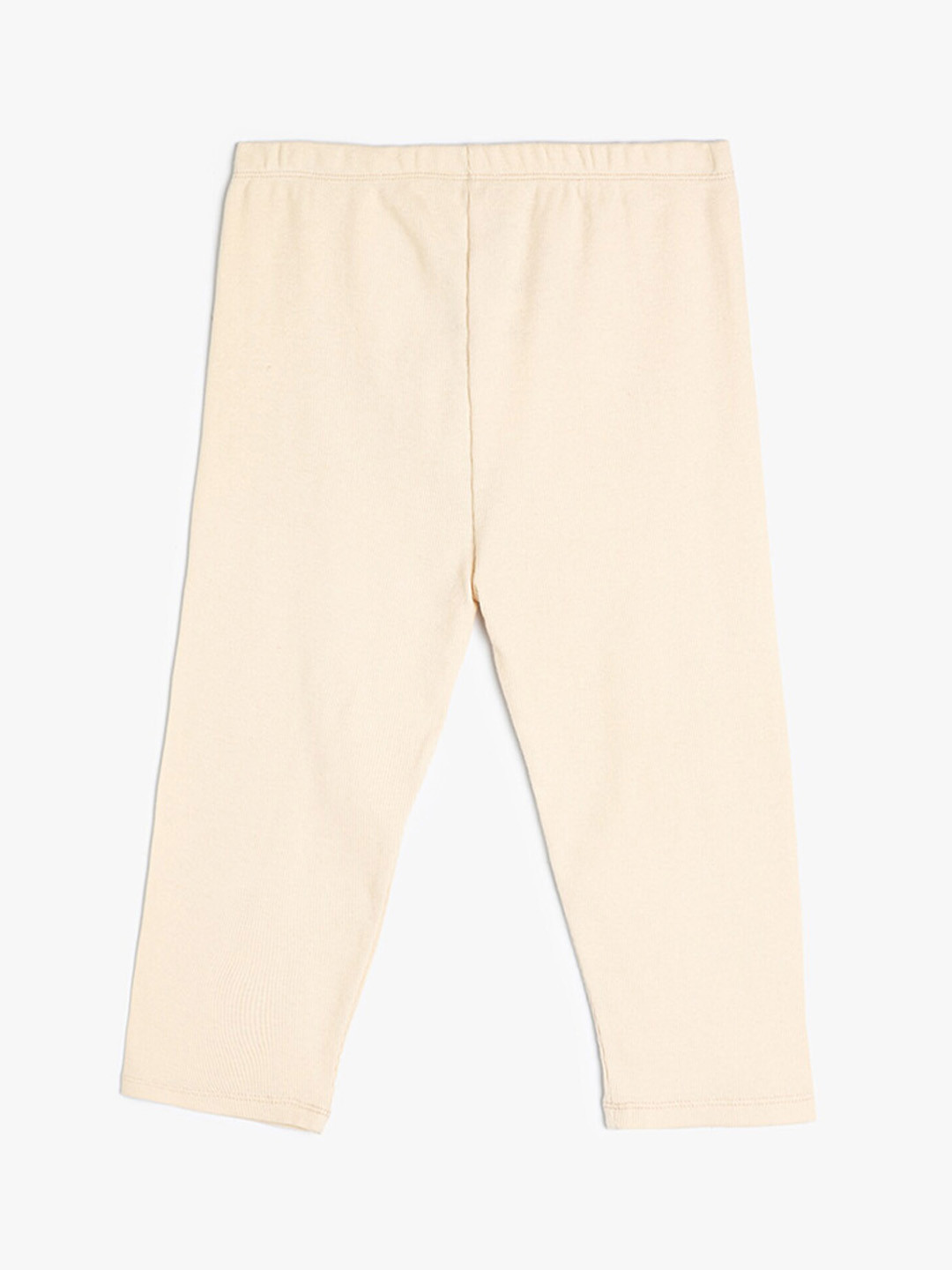 

Koton Girls Self-Design Mid-Rise Leggings, Beige