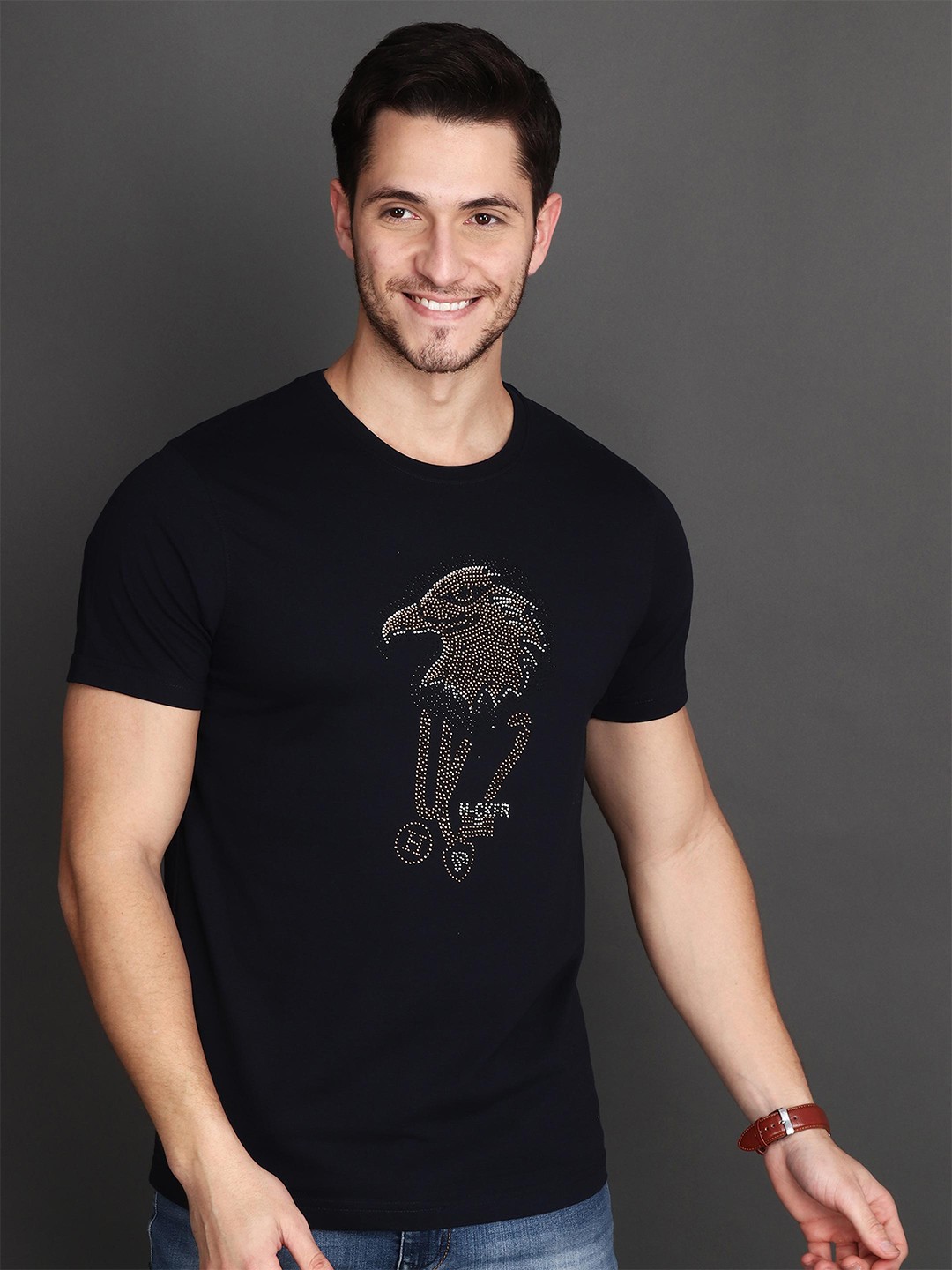 

Albion Men Printed T-shirt, Navy blue